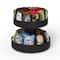 Mind Reader Black 2-Tier Lazy Susan Granola Bar and Snack Organizer